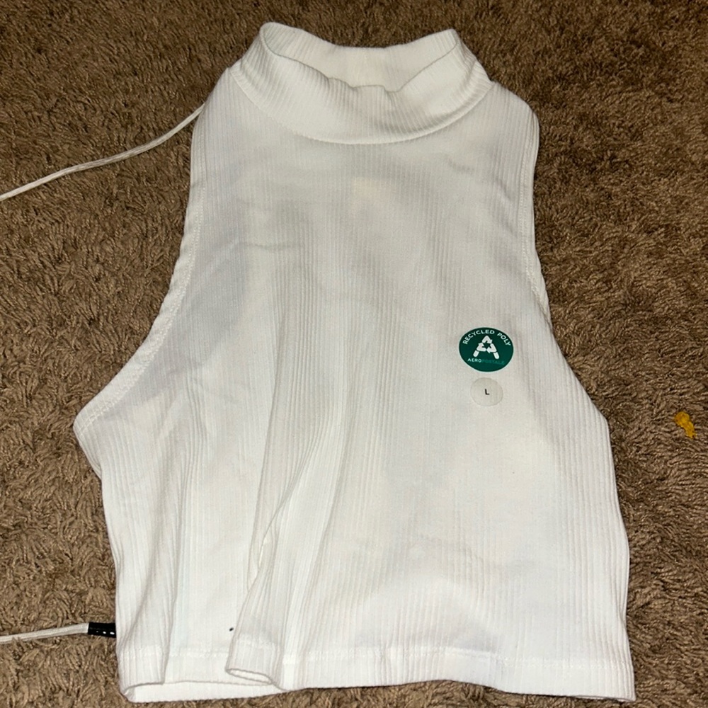White neck tank top